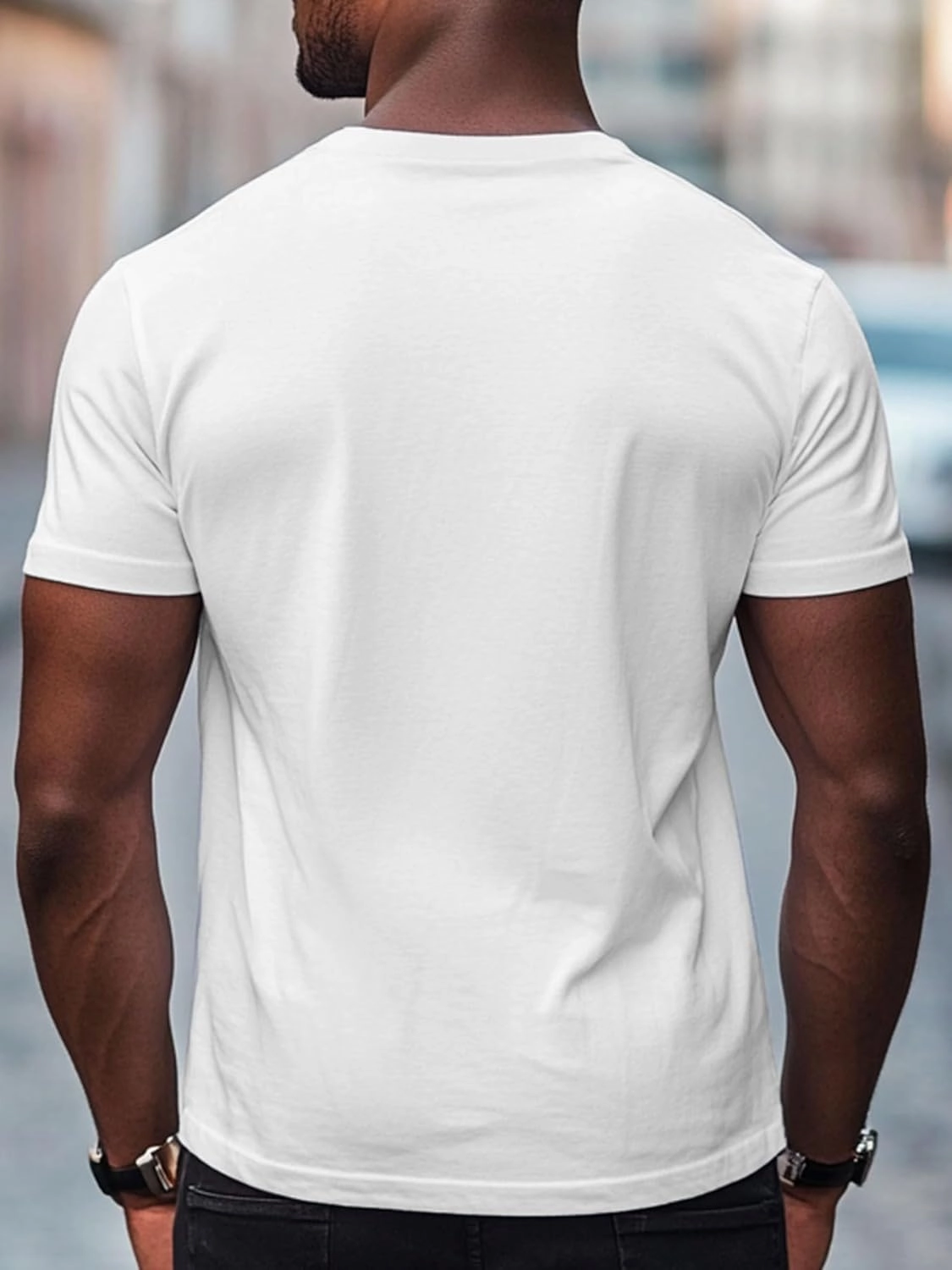 Men's T-Shirts Funny Text Colorful Stripes Crew Neck Short Sleeve Graphic Tees