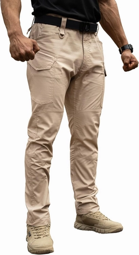 Men's Tactical Pants Flex Ripstop Cargo Trousers for Outdoor Hiking Work Casual Pants Large Capacity Clothing