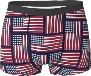 Men's Boxer Briefs Boston Terrier Floral Dog Underwear Trunks Soft Stretch Sport Breathable Short Leg Underpants