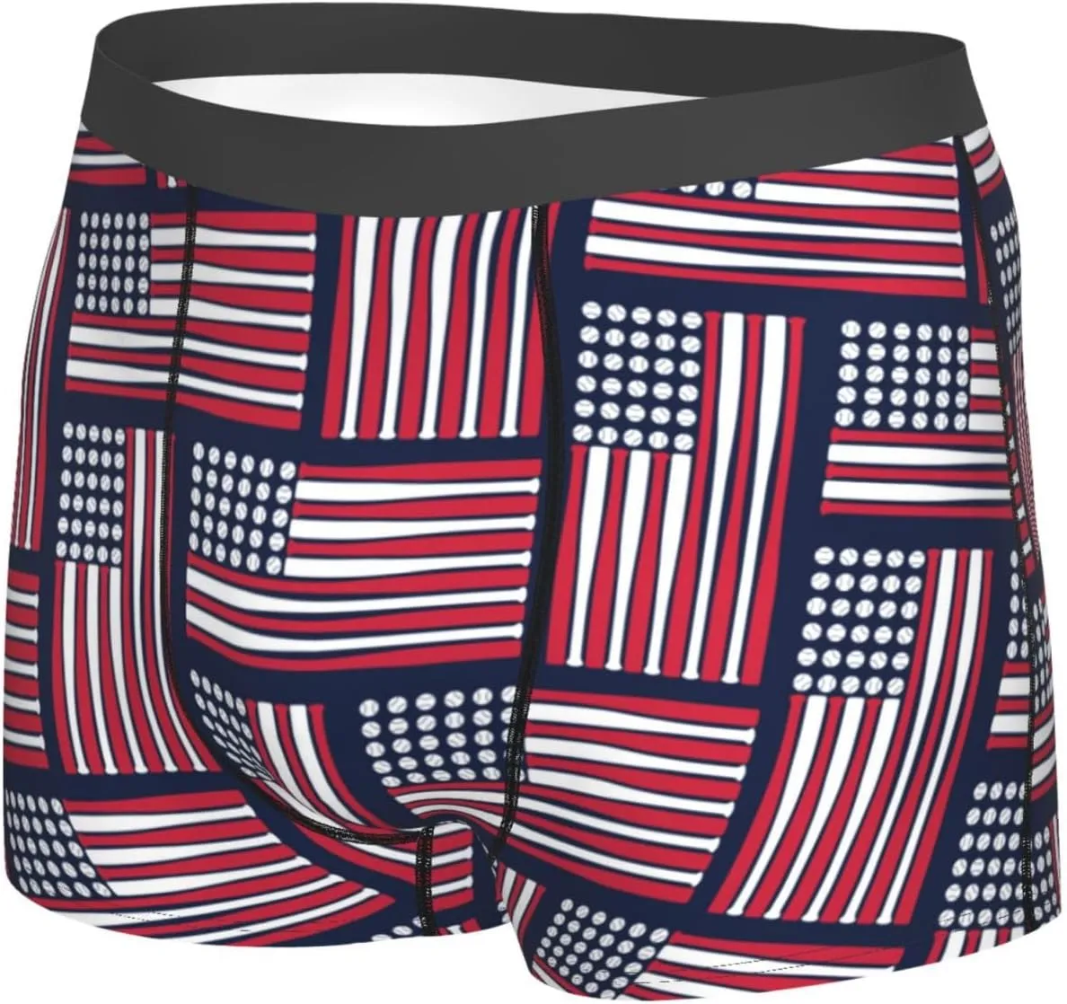 Men's Boxer Briefs Boston Terrier Floral Dog Underwear Trunks Soft Stretch Sport Breathable Short Leg Underpants