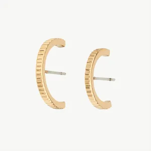 Meta Huggie Hoop Earrings