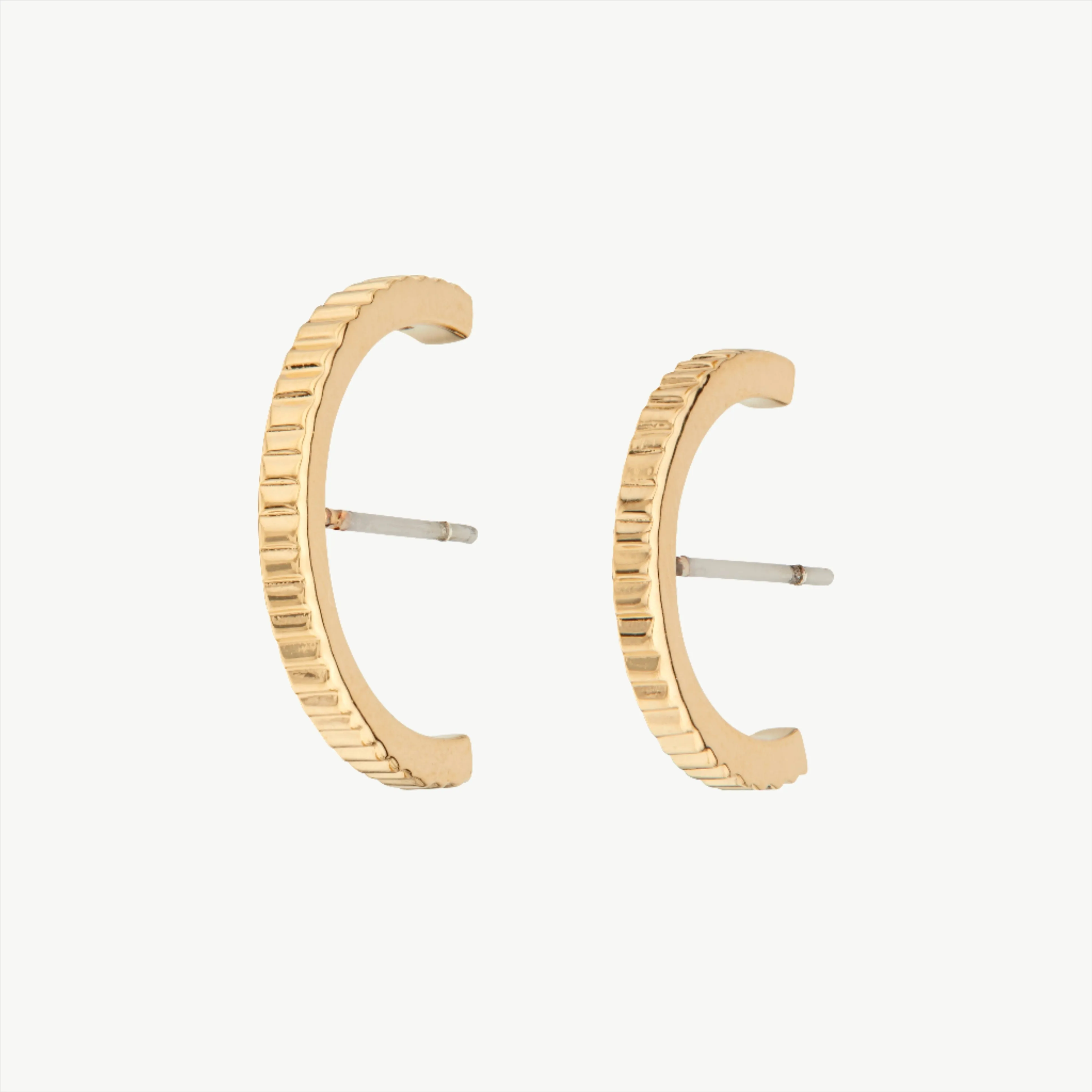 Meta Huggie Hoop Earrings