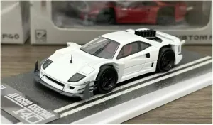 Metal Die Cast Toy Cars 1:64 for Ferrari F40 Tricolor Diecast Birthday Hobby Display Simulation Collection for Home Or Office Décor(White)