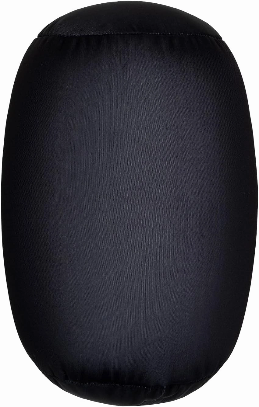 Microbead Neck Body Pillow Tube Microbead Bolster Bean Smooth Cool Pillow Neck Cervical Roll Pillow for Sleeping 7 x 12Inch Throw Travel Pillow(Carbon Black)