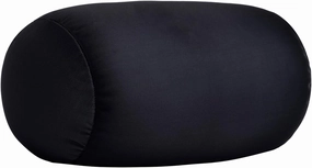 Microbead Neck Body Pillow Tube Microbead Bolster Bean Smooth Cool Pillow Neck Cervical Roll Pillow for Sleeping 7 x 12Inch Throw Travel Pillow(Carbon Black)