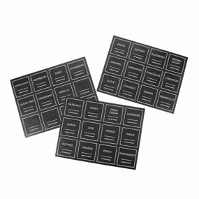Mikinona Bar Labels 3 Sheets of Syrup Labels Food Labels for Containers Minimalist Stickers for Kitchen Organizati