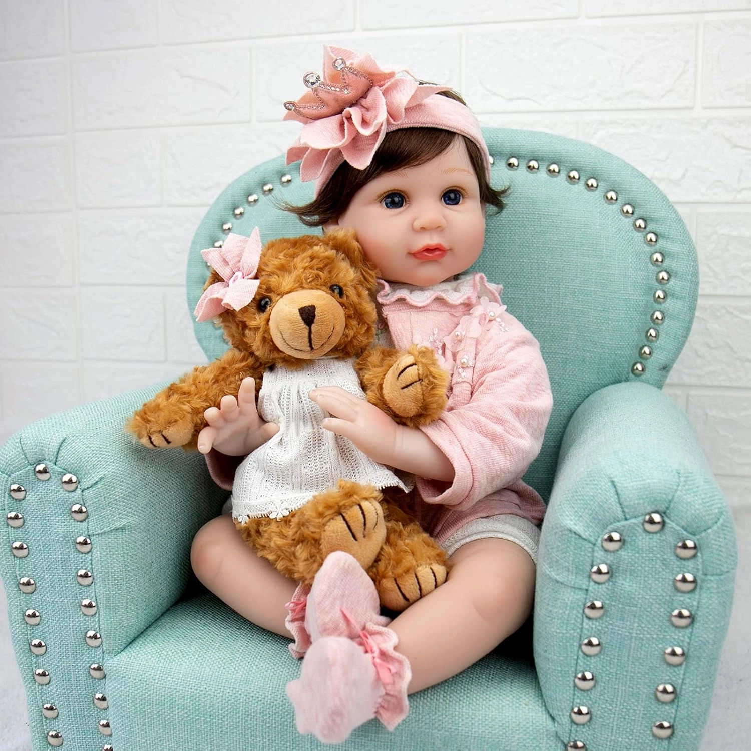 Milidool Reborn Baby Dolls Girl, 22 inch Lifelike Realistic Silicone Baby Girl Doll That Look Real Packaged with Feeding Toy Accessories Set,Gift for Grandma and Kids 3 