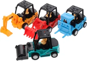 Milisten 4pcs Engineering Car Pushdozer Mechanical Digger Friction Powered Vehicles for Boys Safe for Design