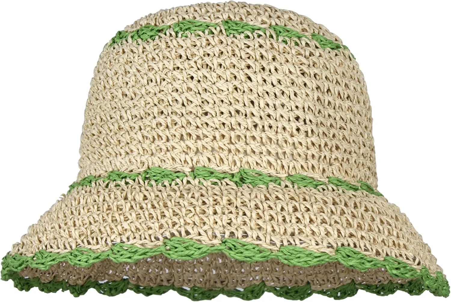 Minache Foldable Wide Brim Colorful Crochet Straw Hat Outdoor Visor Hat for Women Girl