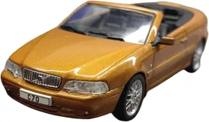 Mini Cars Replica 1/43 for Volvo C70 Regal Roadster Alloy Collectible Car Model Scale Die-Cast Vehicles Display Stand Race Car Birthday Party Decorations