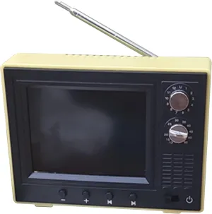 Miniature Dollhouse Accessories1:12 Scale USB Mini TV Toy That Can Play Video with LCD Screen 180° Rotatable Antenna Dollhouse Furniture Yellow
