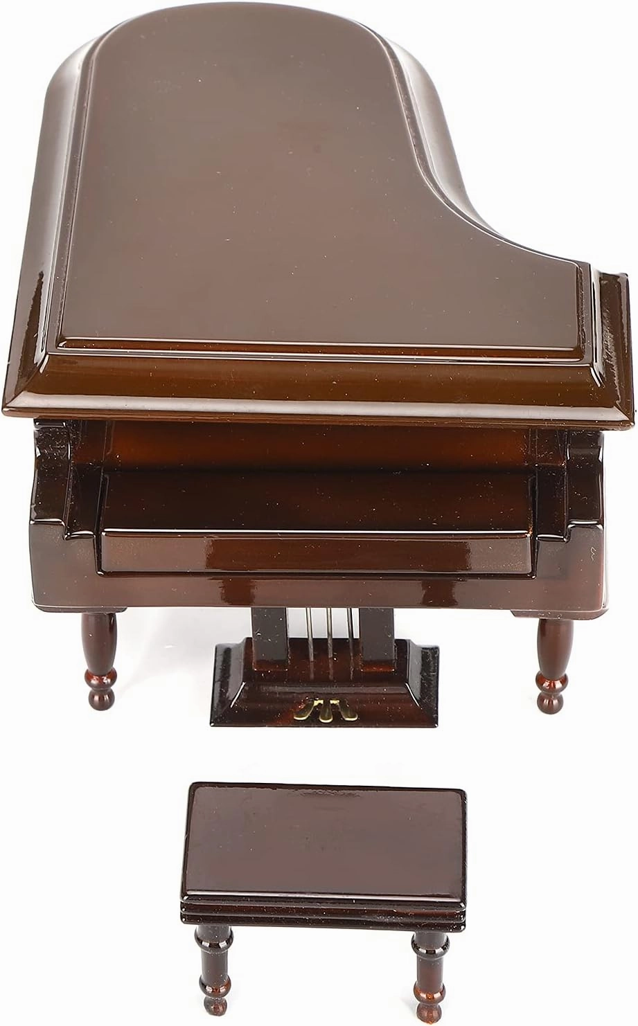 Miniature Piano Model, Exquisite Workmanship, Wide Usage, Painting Process, with Stool, Music Box, for Gifts, Decorations