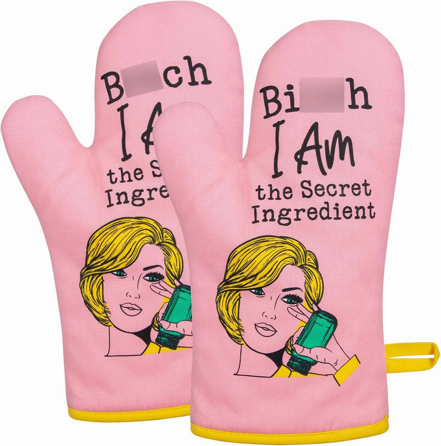 Miracu Oven Mitt, Funny Kitchen Cooking Oven Mitts, Pink Kitchen Accessories, Baker Stuff, Baking Gifts for Women, House Warming Gifts New Home, Mothers Day Birthday Housewarming Present for Women Mom
