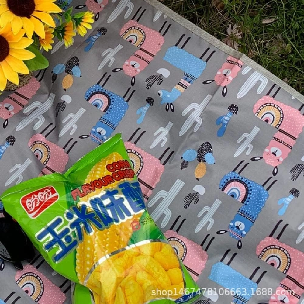 MOLERFO Outdoor Picnic Blanket, Extra Large Beach Blanket, Foldable Lightweight Waterproof Sand Mat, Picnic Blanket 80" X 60" for Beach Camping Hiking Park Patio