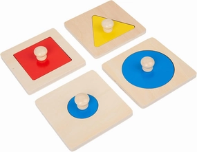 Montesoori Baby Toys Puzzles Colorful Multiple Shape Puzzles Toys for 6-12 Months 1 2 3 Years Old Toddlers (4 Pieces)