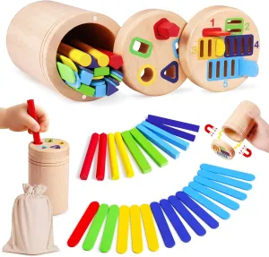 Montessori Color Sorting Shape Sorters for Toddlers 1-3, Educational Sensory Toys for 2 Year Old