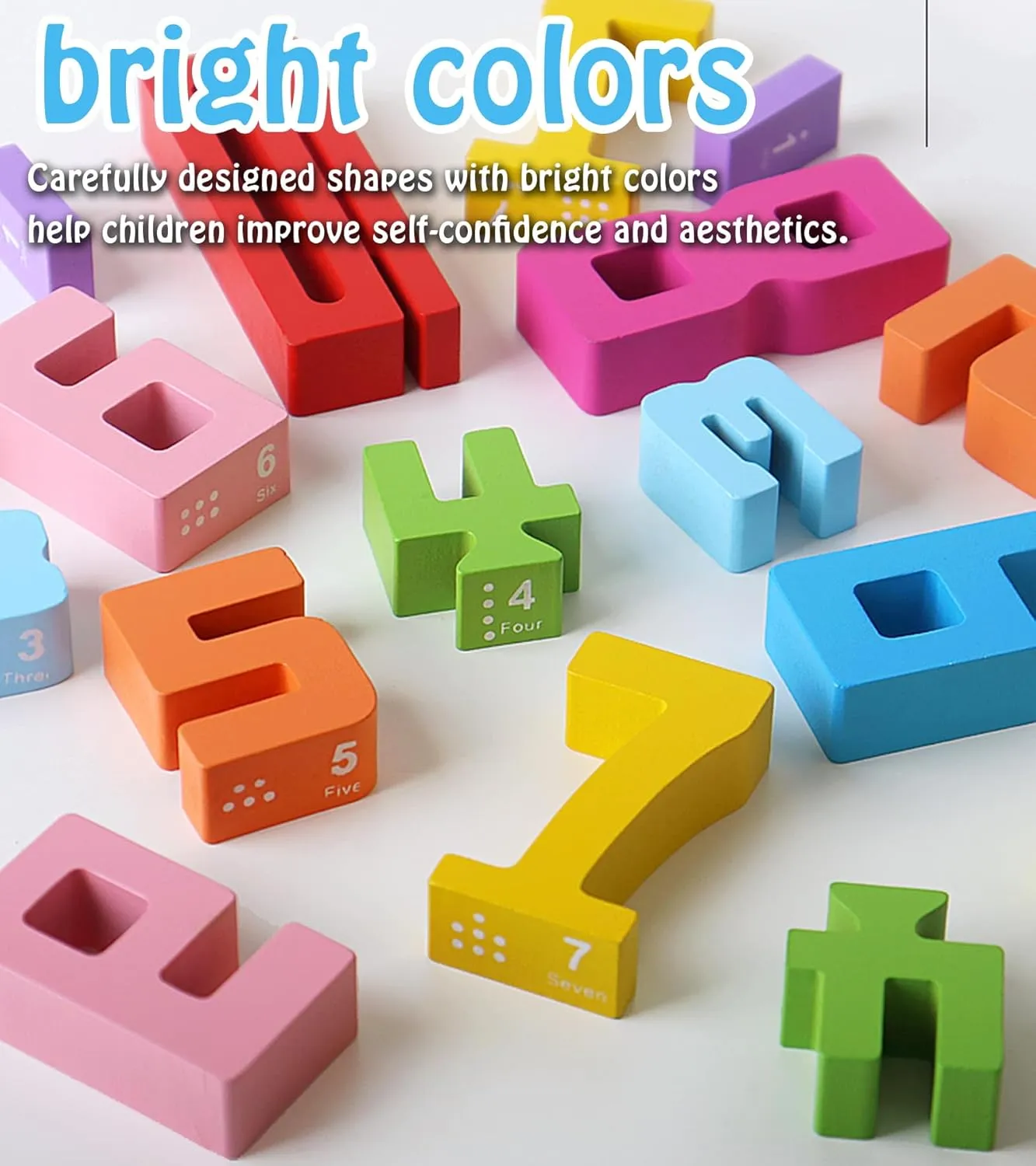 Montessori-Inspired Wooden Number Building Blocks-Wooden Number Blocks for 3  Years Old Kids 1-10 Number Game Balance Competition Toy – Unlock Your Child’S Potential