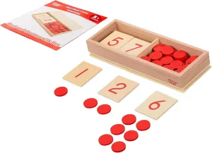 Montessori Wooden Numeral Cards & Math Counters for 3-6 Years Old - Math Learning Games & Teaching Numbers, Counting Toys,Montessori Math Materials for Preschool Early Learning