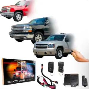 MPC Remote Start Kit Compatible with Chevrolet & GMC 03-06 || Silverado & Sierra || Tahoe & Yukon || Suburban & Yukon XL || Avalanche || Includes 2X Remotes || Semi-Plug N Play || USA Tech Support