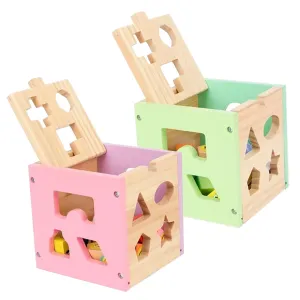 Multi Shape Sorter Wooden Block Box