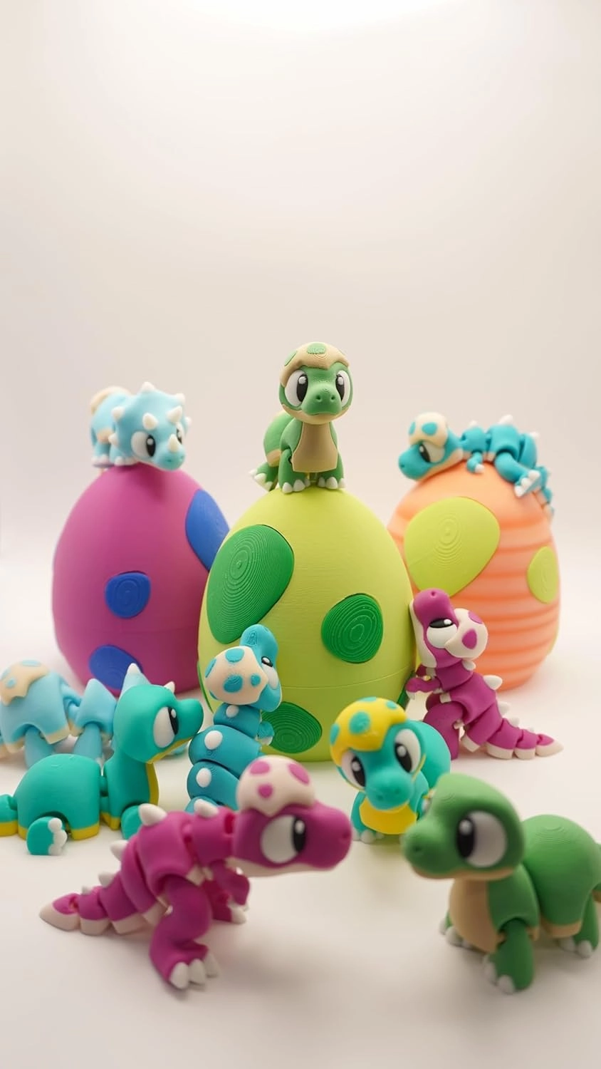 Mystery Dino Egg with 2 Articulated Dinosaurs | Collectible Fidget Fun