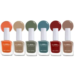 Nail Polish Set, 6 Trendy Colors, Non-toxic, Eco-Friendly, Quick Dry, All Seasons Skin Tones, Professional Manicure for Women and Girls