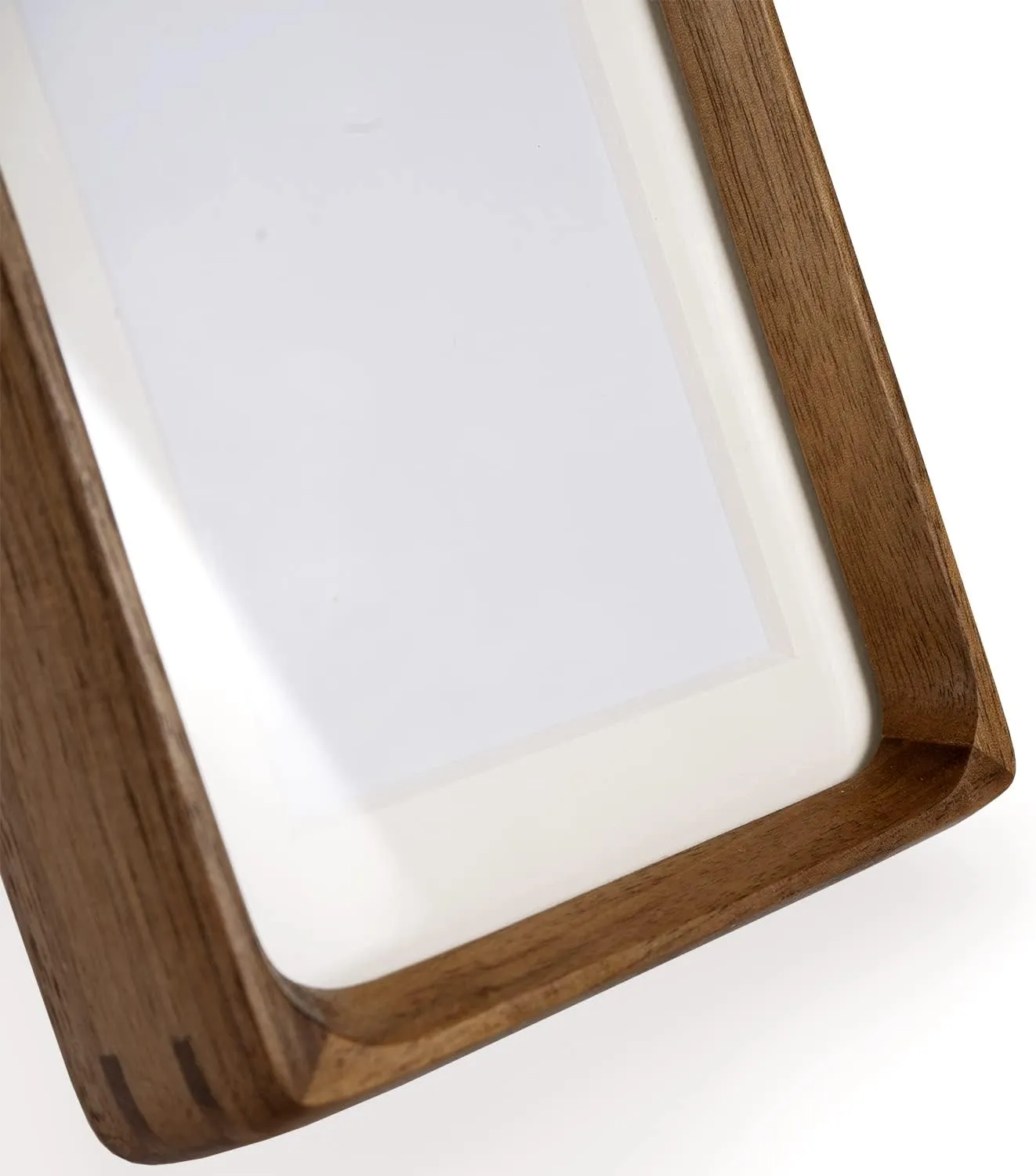 Natural Wood Photo Frames Inspired Tabletop Picture Frame with Mat, Vertical or Horizontal Display (Walnut, 5x7 matted to 4x6)