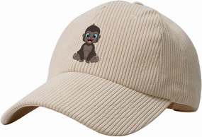 Naughty Little Monkey Baseball Cap for Men Women Corduroy Baseball Caps Trucker Caps Sun Hat