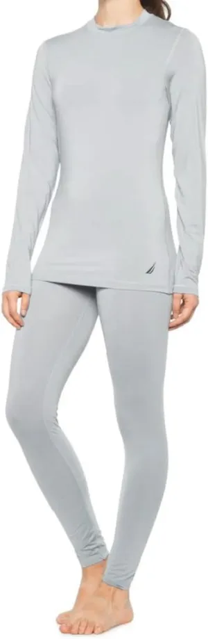 Nautica Women's Long Sleeve Long Johns Thermal Underwear Base Layer Set