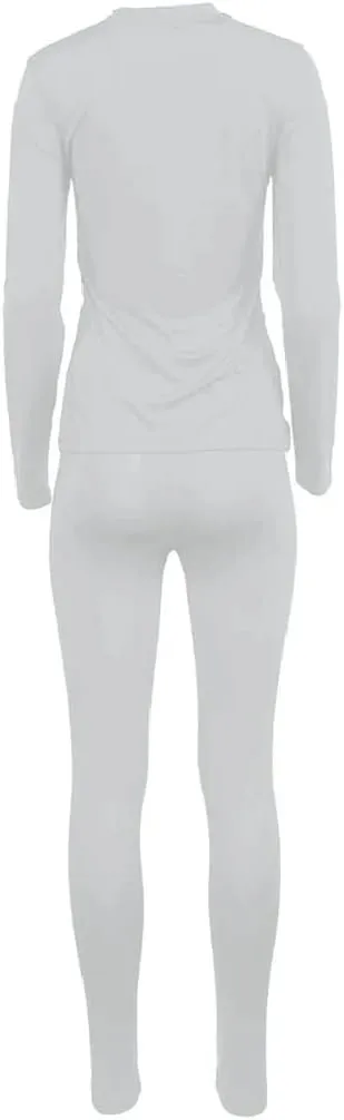 Nautica Women's Long Sleeve Long Johns Thermal Underwear Base Layer Set