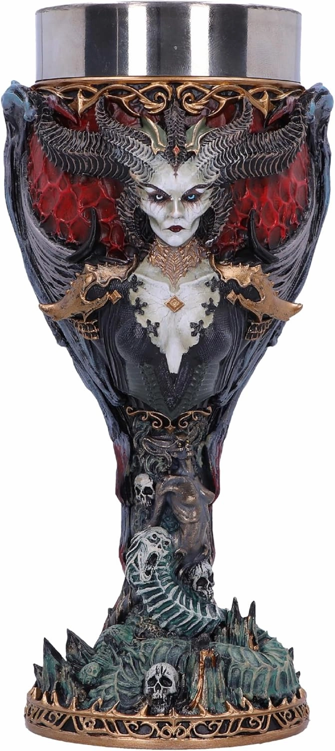 Nemesis Now Diablo IV Lilith Goblet, Premium Quality Collectible Chalice, Hand-Painted, Giftable, Officially Licensed 19.5cm