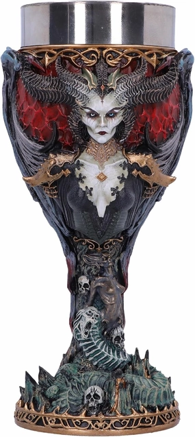Nemesis Now Diablo IV Lilith Goblet, Premium Quality Collectible Chalice, Hand-Painted, Giftable, Officially Licensed 19.5cm