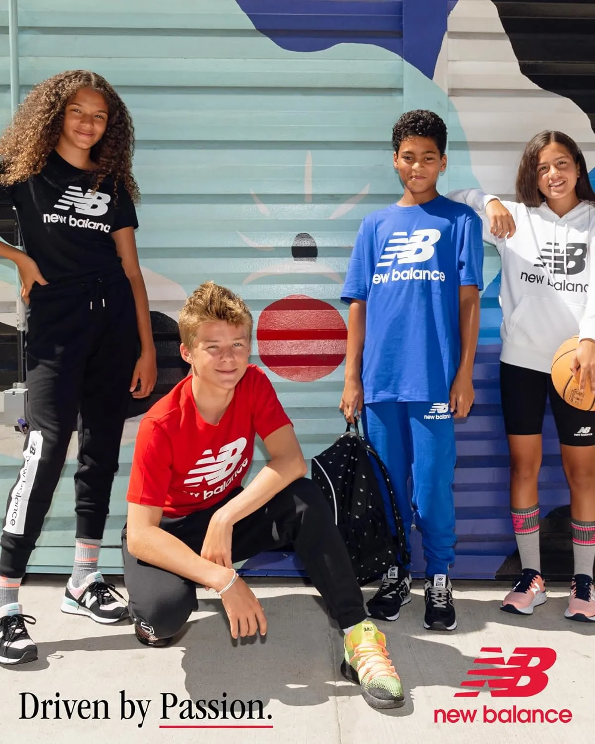 New Balance Boys Athletic Shorts Set - 2 Piece Cotton Blend Jersey Shirt and Active Basketball Shorts for Boys (Sizes: 8-12)