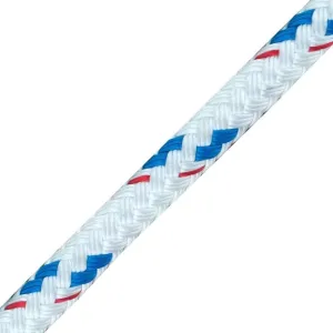 New England Ropes 1/4in (6mm) Sta-Set Blue Fleck 20 Feet Long