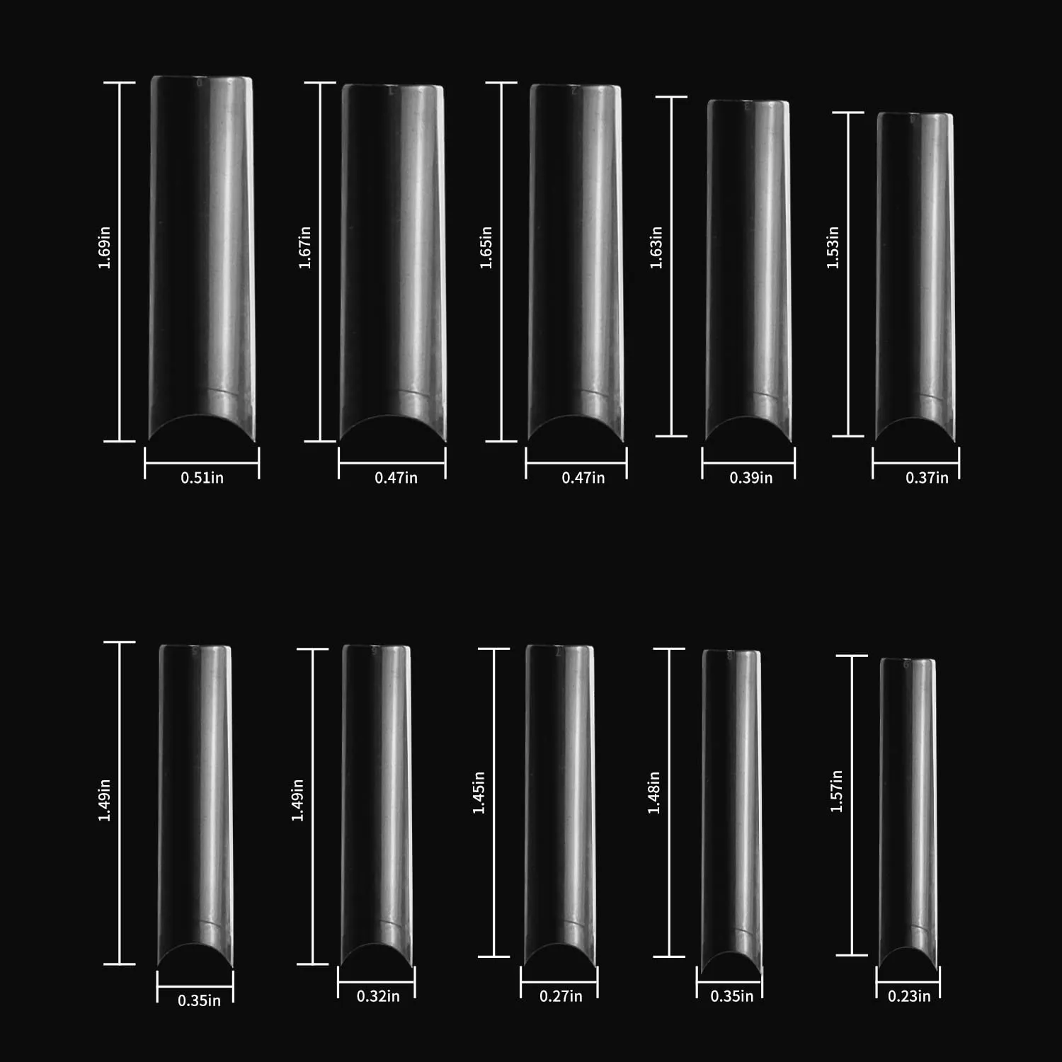 No C Curve Square Nail Tips XXL，Acrylic Nail Tips Square,SITELENABY 500 pcs Clear Fake Nails for Nail Salons,Nail Tech Must Have