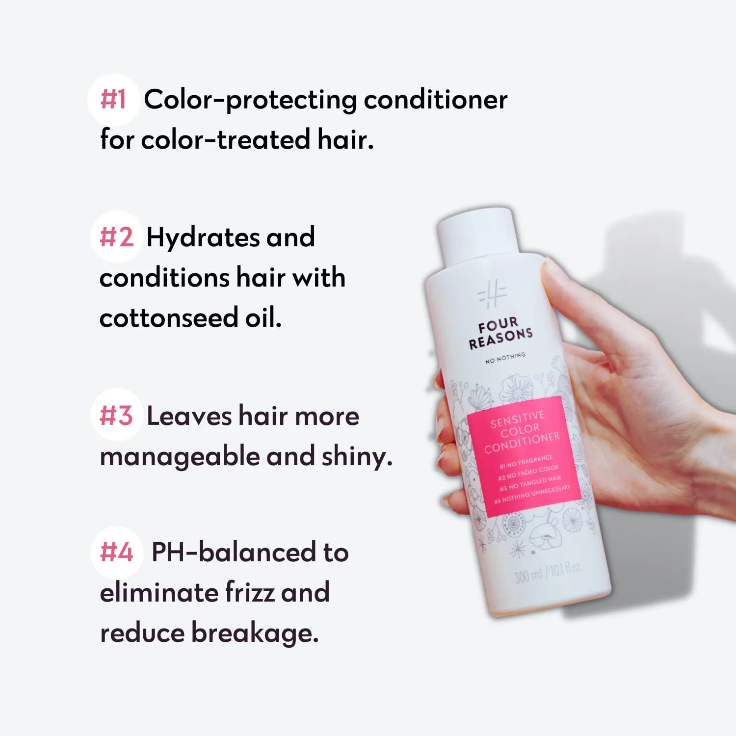 No nothing Sensitive Colour Conditioner - Perfume-free Colour Protection Conditioner - For Coloured Hair | 100% Vegan | 300 ml