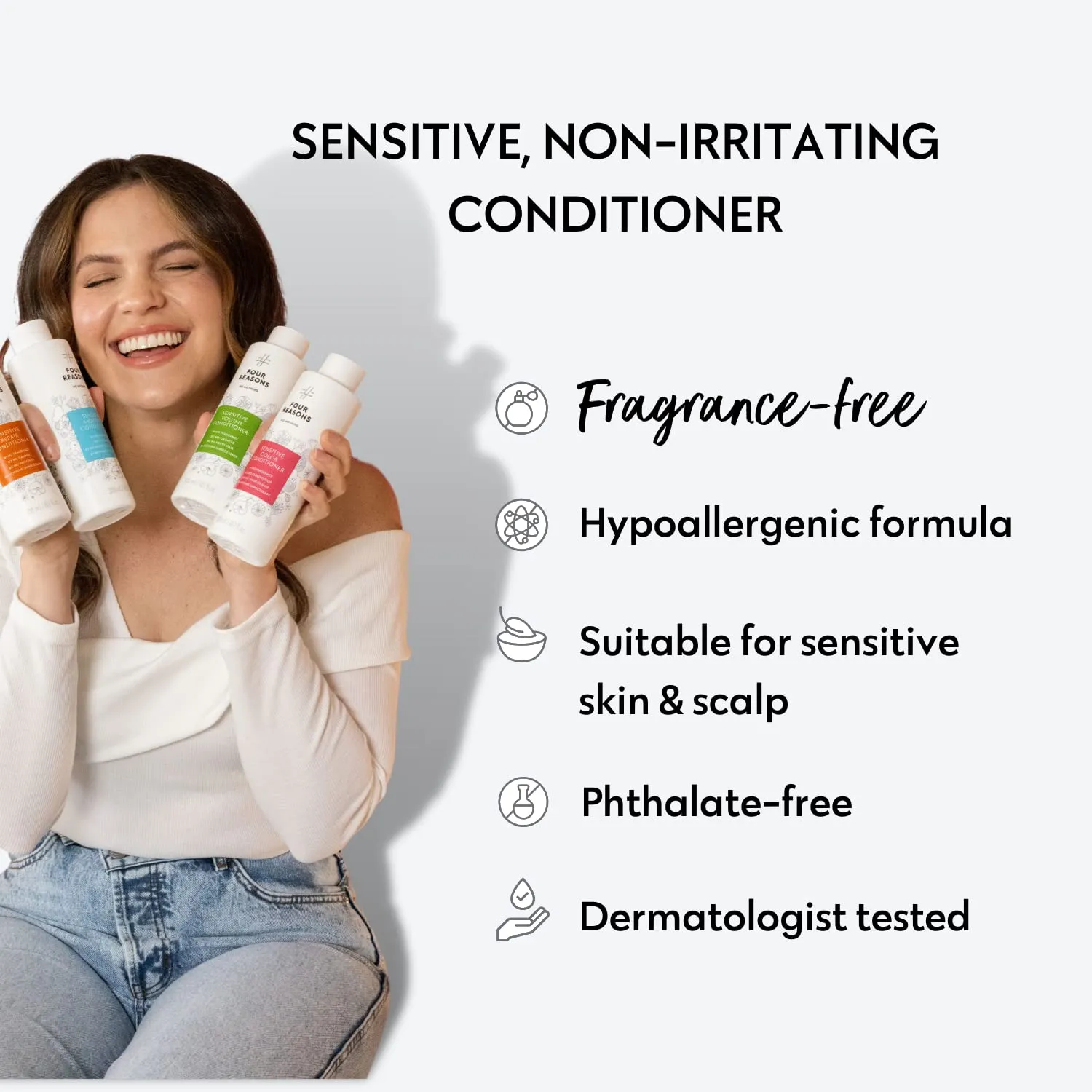 No nothing Sensitive Colour Conditioner - Perfume-free Colour Protection Conditioner - For Coloured Hair | 100% Vegan | 300 ml
