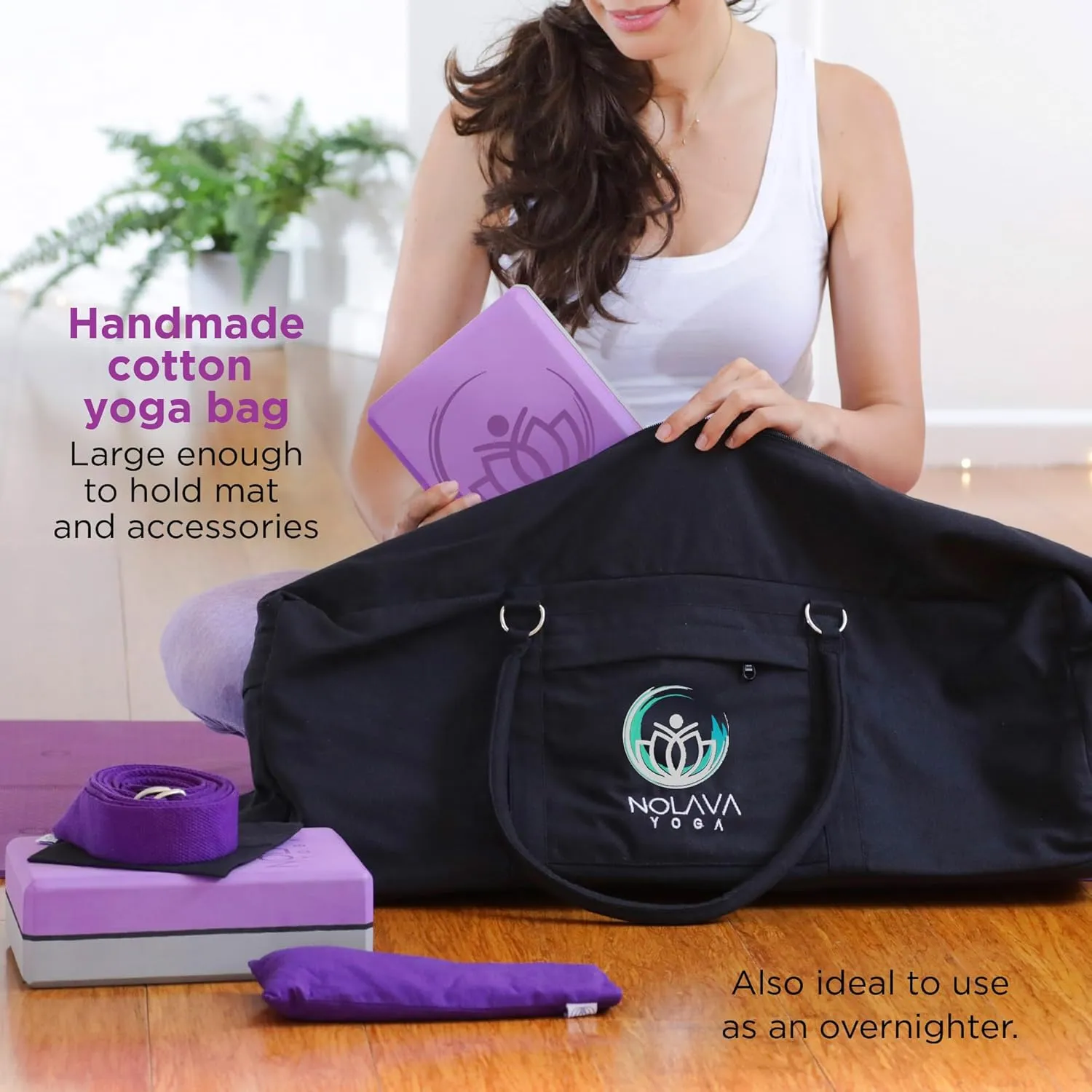 NOLAVA Yoga Mats & Complete Sets - TPE, Non-Slip, Eco-Friendly - Includes Mat, Blocks, Strap, & More (6pc or 7pc Sets) - For Pilates, Yoga & Fitness