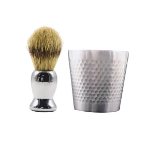 NOLITOY Men's Shaving Kit Set Includes Brush Bowl Soap Gentle Beard Softener Retro Style Travel-friendly
