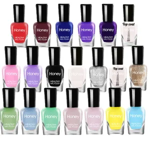 Non Toxic Nail Polish Set, Easy Peel Off and Fast Dry NailPolish Set for Pack, Eco Friendly and Organic Water Based Nail Polish for Women,Teens(20 Bottles)