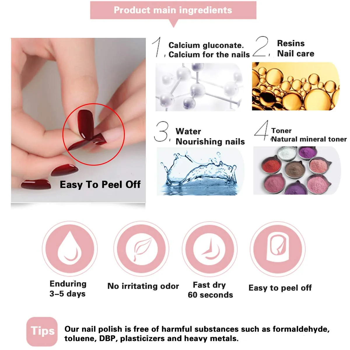 Non Toxic Nail Polish Set, Easy Peel Off and Fast Dry NailPolish Set for Pack, Eco Friendly and Organic Water Based Nail Polish for Women,Teens(20 Bottles)