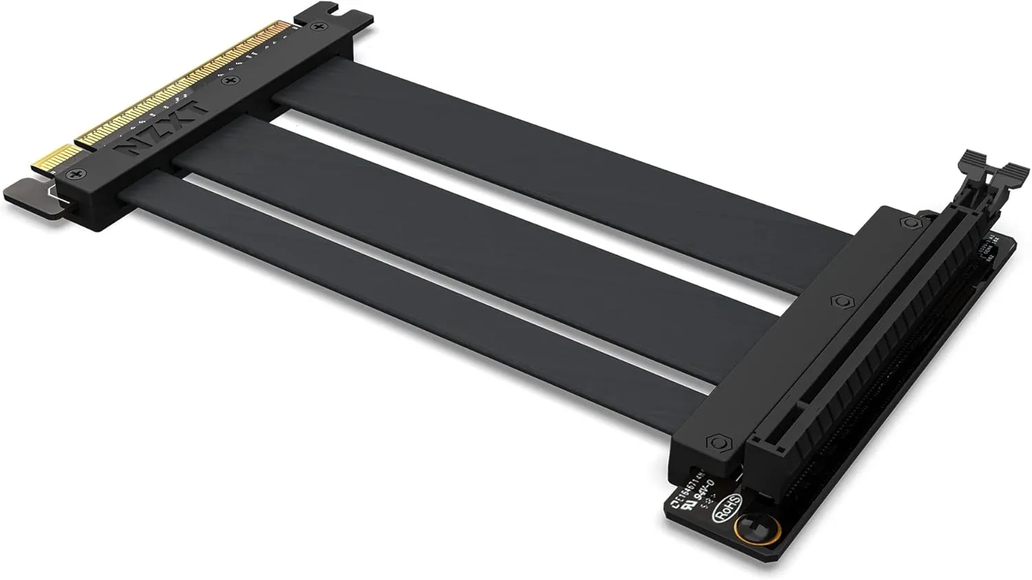 NZXT PCIe 4.0x16 Riser Cable - AB-RC200-B1 - Flexible and Shielded Riser Cable - High-Speed Performance - 200mm Length