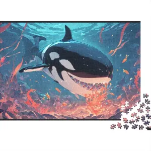 Oceans for Adults Fun 500 Piece Colorful Fish Jigsaw Puzzle Toy Intellectual Game Education Game Home Decoration Stress Relief Toy Relaxation and Intelligence 500pcs (52x38cm)