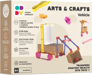 Oddy Arts & Crafts Creative Vehicle Building Kit - Eco-Friendly STEM Toy Set for Kids 4 
