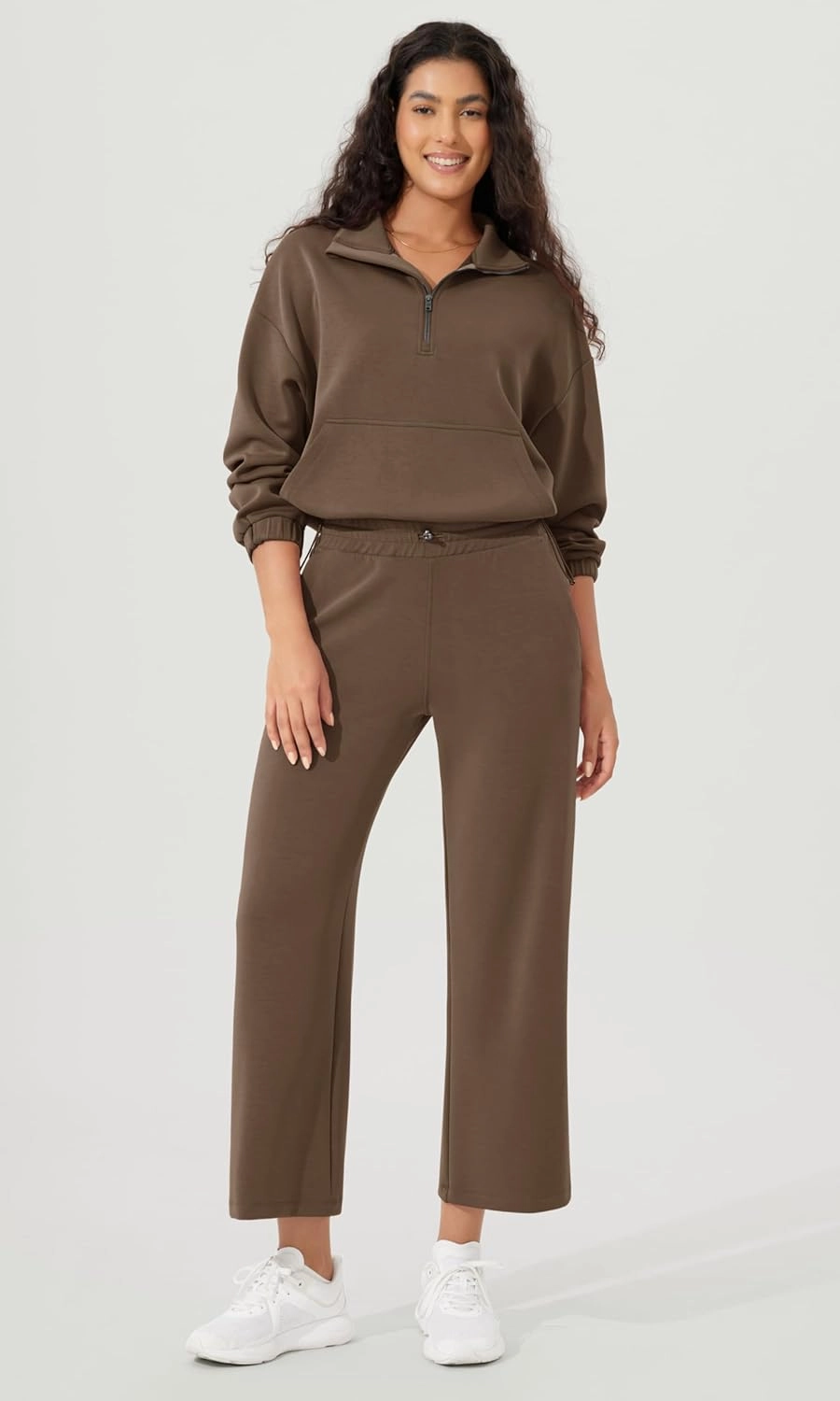 ODODOS Women's Modal Soft Wide Leg Pants with Pockets Adjustable Shockcord High Waist Casual Lounge Pants-27/29/31" Inseam