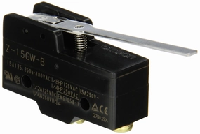 Omron Z-15GW-B General Purpose Basic Switch, Hinge Lever, Low OF, Screw Terminal, 0.5mm Contact Gap, 15A Rated Current