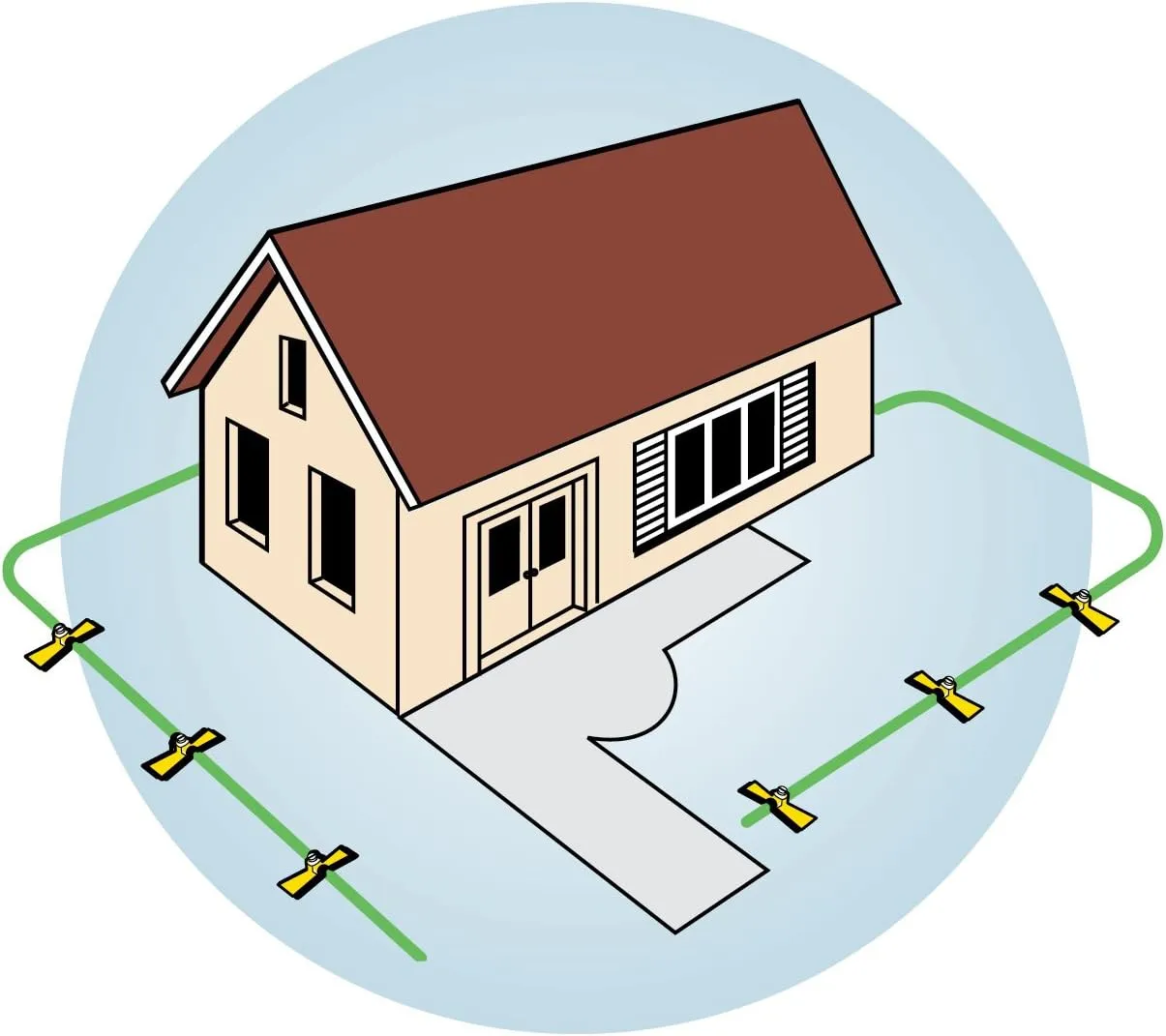 Orbit 58092N Port-A-Rain Hose Watering Sprinkler System