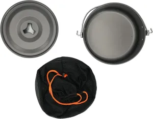 Outdoor Camping Pot Portable Aluminum Alloy Bonfire Hanging Pot with Lid Storage Bag for 6 to 8 People Picnic Cooking Hiking BBQ