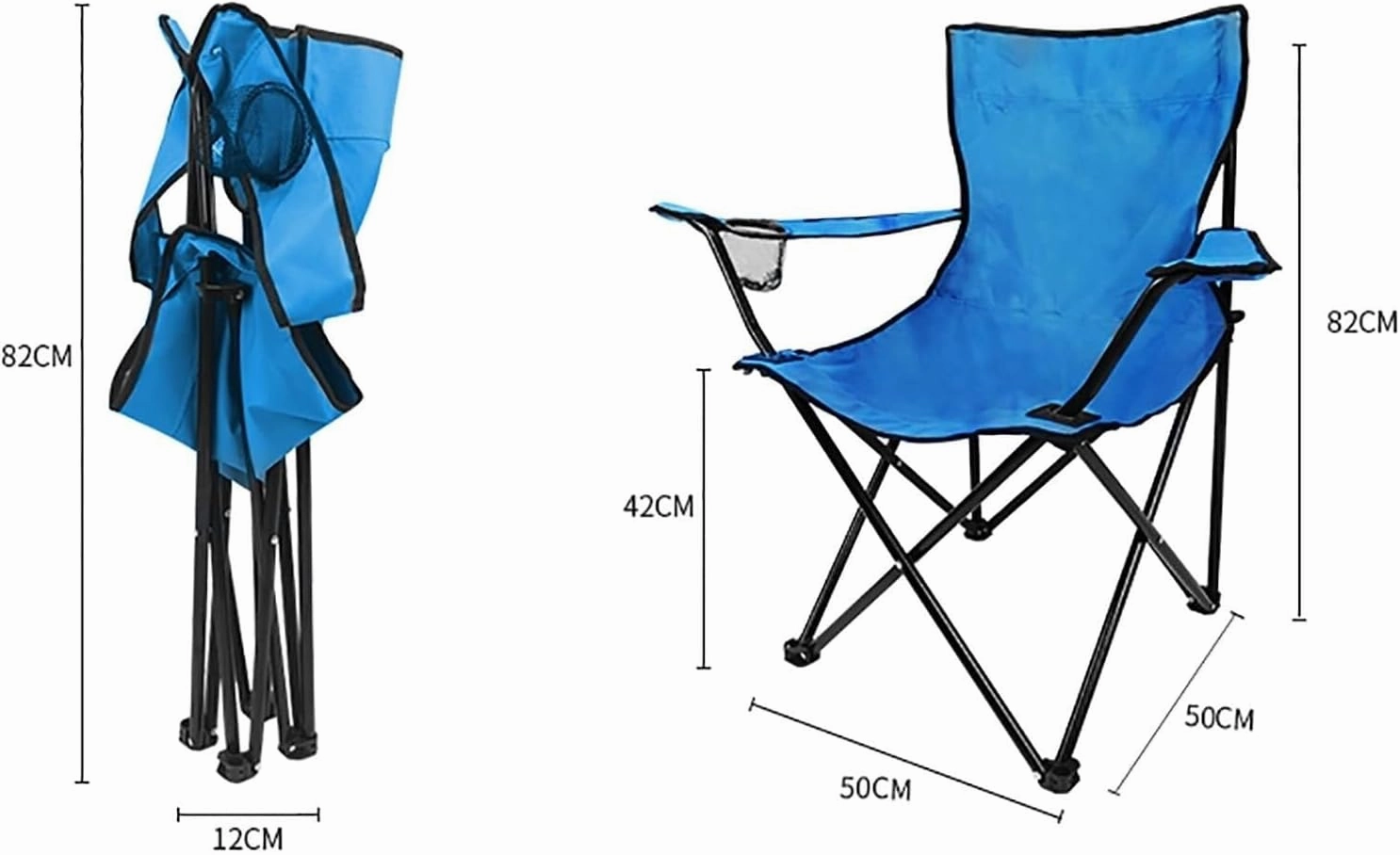 Outdoor Camp Chairs, Folding Camping Chairs with Steel, Portable Camp and Sports Chair Heavy Duty for Adults Lawn Chairs Adults(C)