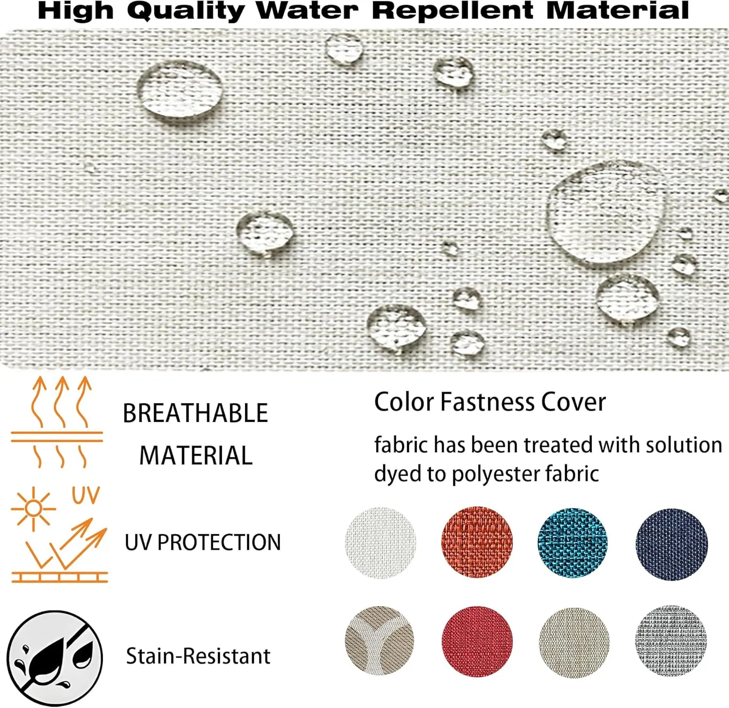 Outdoor/Indoor 23.5x25 inch Deep Seat Patio Cushions Set of 2 Resilient Foam Filling Water Repellent Stain-Resistant UV Resistant Weather Resistant Patio Cushions Almond